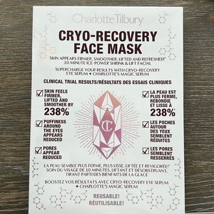 Brand new Charlotte Tilbury Cryo-Recovery reusable face mask